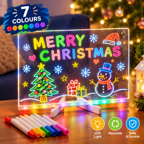 Led light drawing - drawing, board