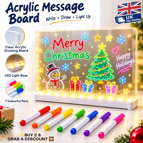 Led acrylic note board pens - board, 7