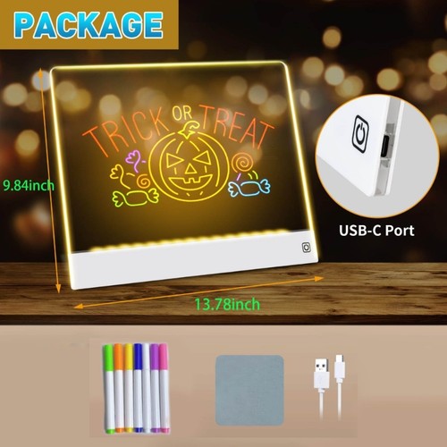 Large led light drawing - light, board