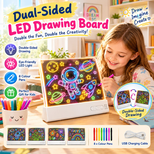 Dual panel neon led drawing - neon,
