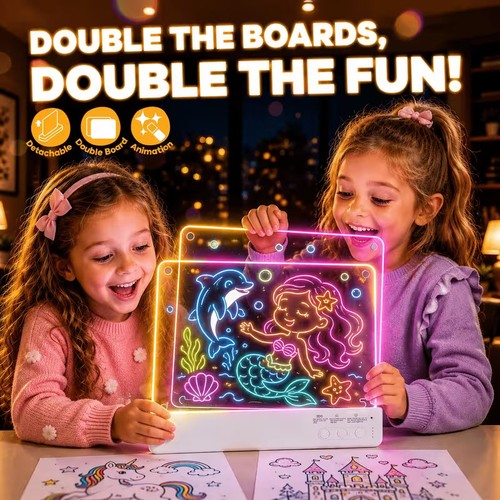 Dual panel neon led drawing - dual-panel,