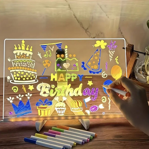 Led message board night light - message,