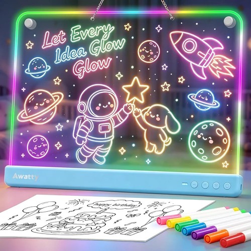 Led drawing board kids glow - drawing,